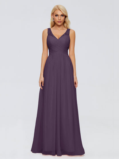 Kayla Straps Lace Chiffon Bridesmaid Dresses