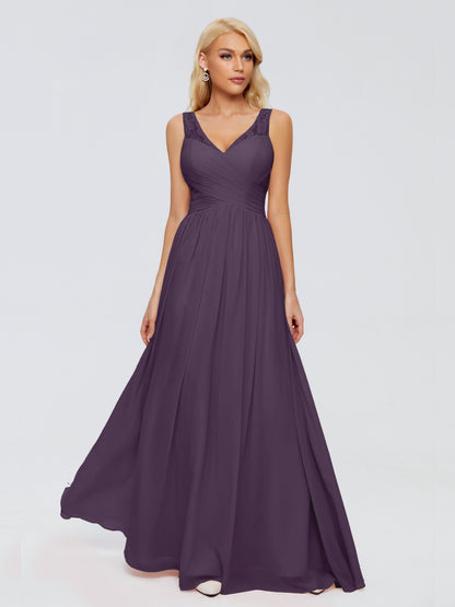 Kayla Straps Lace Chiffon Bridesmaid Dresses
