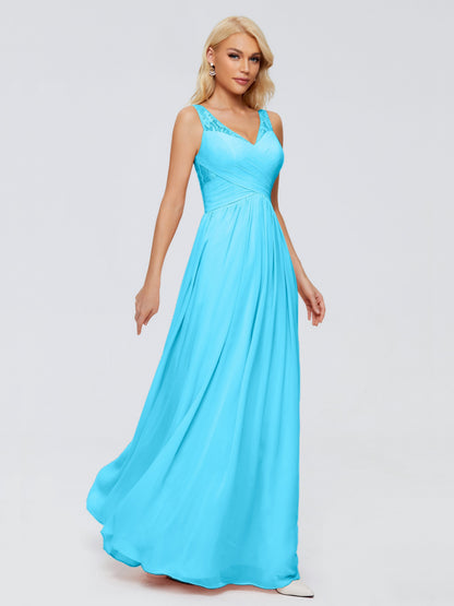 Kayla Straps Lace Chiffon Bridesmaid Dresses