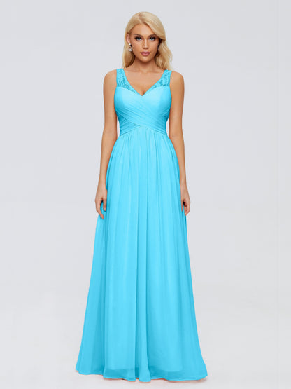 Kayla Straps Lace Chiffon Bridesmaid Dresses