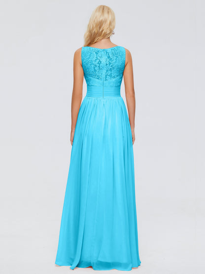 Kayla Straps Lace Chiffon Bridesmaid Dresses