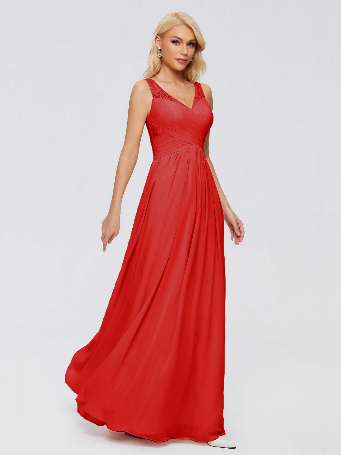 Kayla Straps Lace Chiffon Bridesmaid Dresses