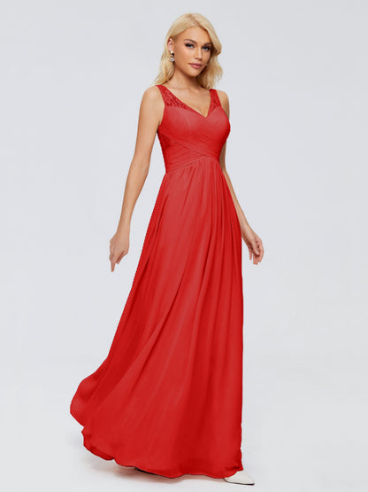 Kayla Straps Lace Chiffon Bridesmaid Dresses