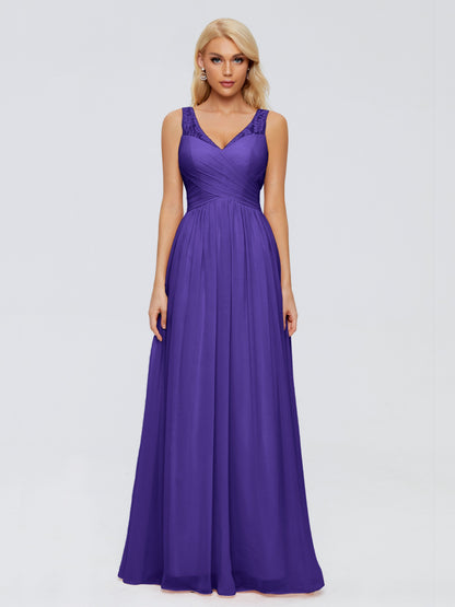 Kayla Straps Lace Chiffon Bridesmaid Dresses