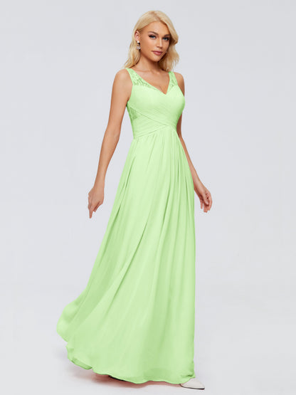 Kayla Straps Lace Chiffon Bridesmaid Dresses