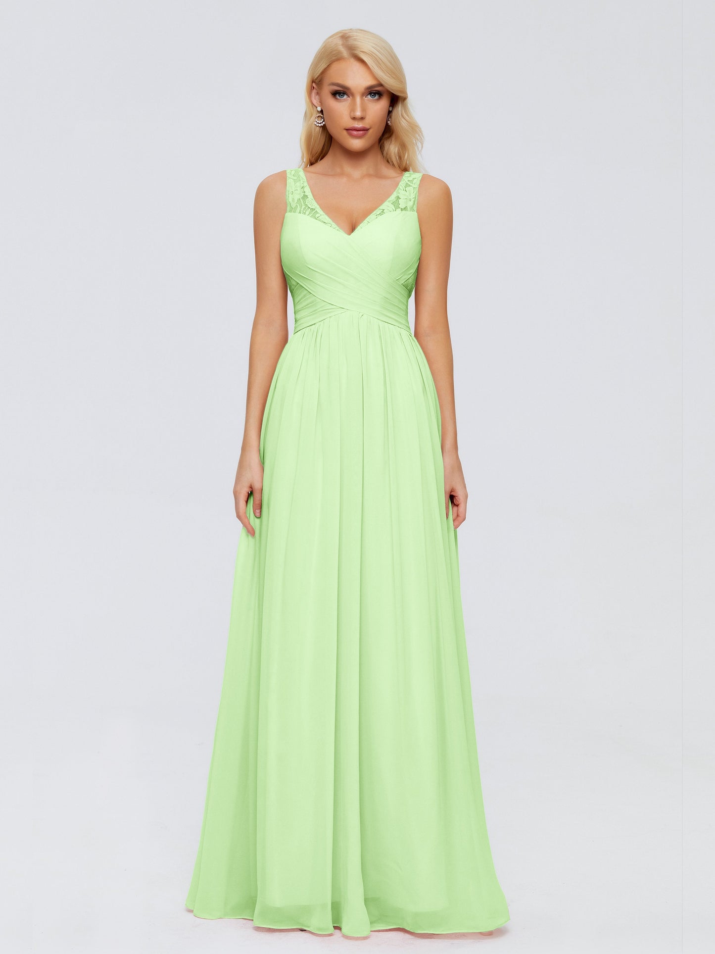 Kayla Straps Lace Chiffon Bridesmaid Dresses