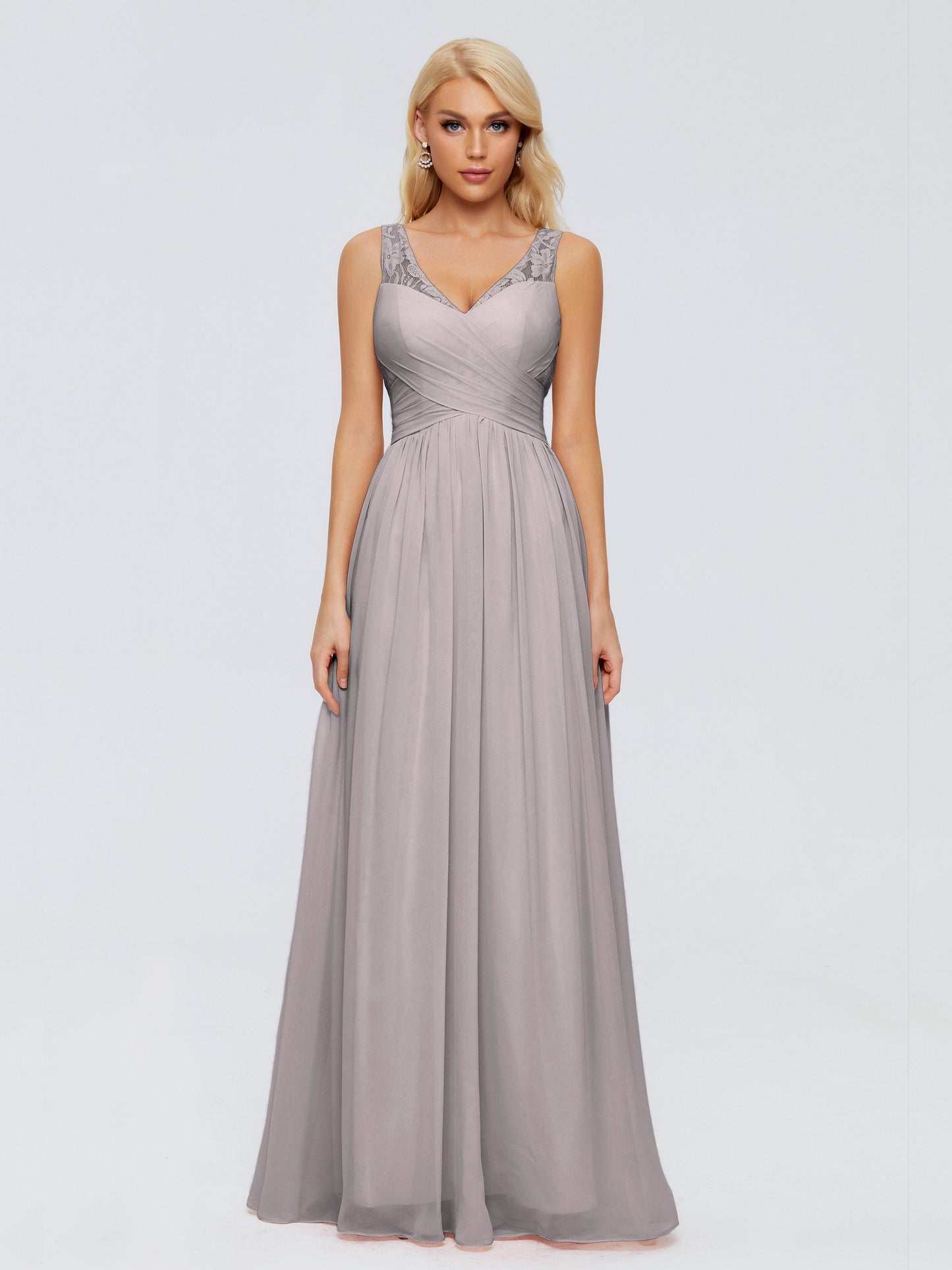 Kayla Straps Lace Chiffon Bridesmaid Dresses