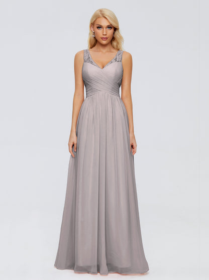 Kayla Straps Lace Chiffon Bridesmaid Dresses