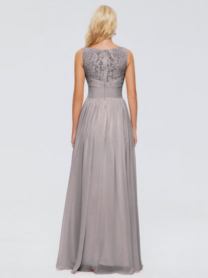 Kayla Straps Lace Chiffon Bridesmaid Dresses