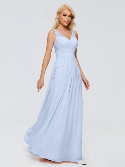 Kayla Straps Lace Chiffon Bridesmaid Dresses