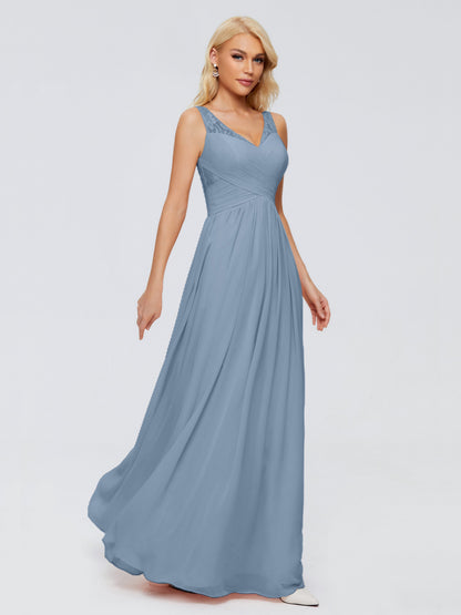 Kayla Straps Lace Chiffon Bridesmaid Dresses