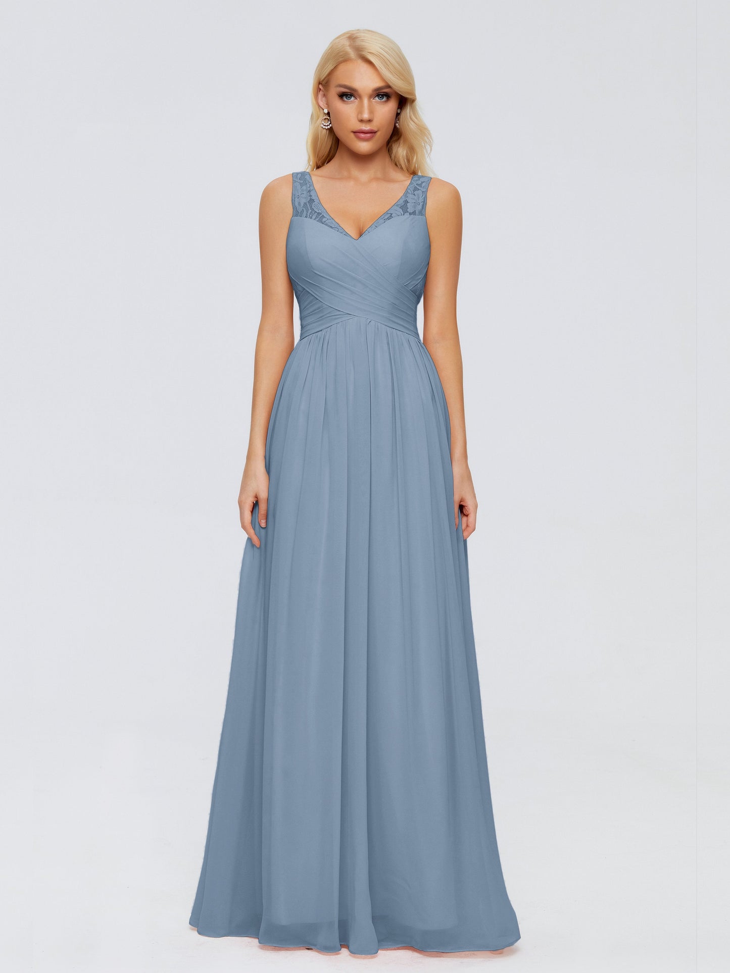 Kayla Straps Lace Chiffon Bridesmaid Dresses
