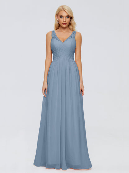 Kayla Straps Lace Chiffon Bridesmaid Dresses