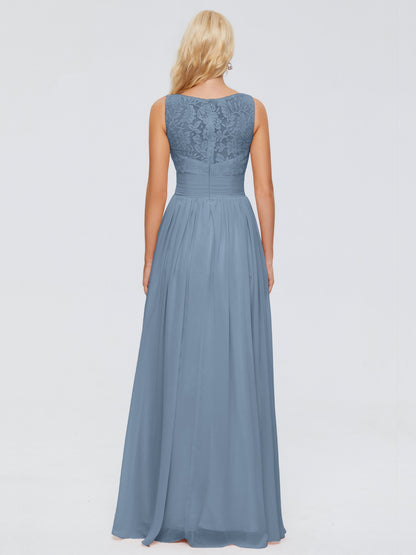 Kayla Straps Lace Chiffon Bridesmaid Dresses