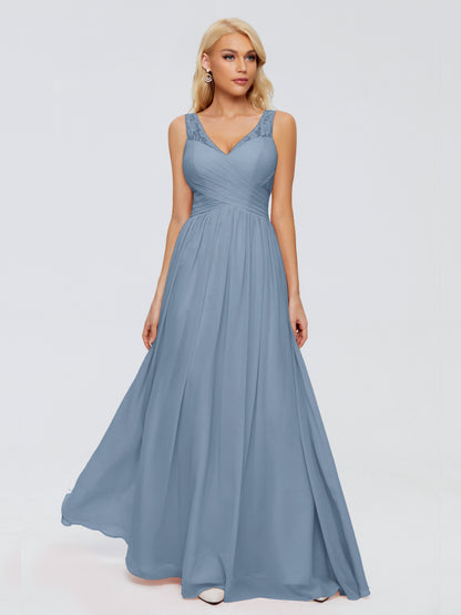 Kayla Straps Lace Chiffon Bridesmaid Dresses