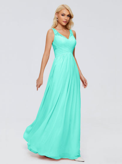 Kayla Straps Lace Chiffon Bridesmaid Dresses
