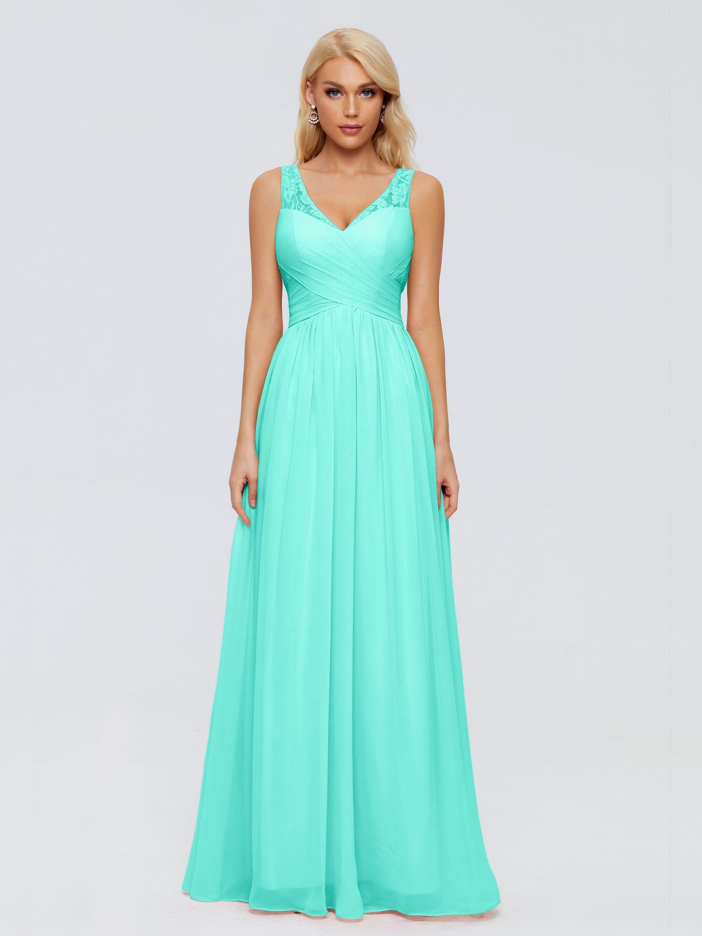 Kayla Straps Lace Chiffon Bridesmaid Dresses