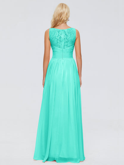 Kayla Straps Lace Chiffon Bridesmaid Dresses
