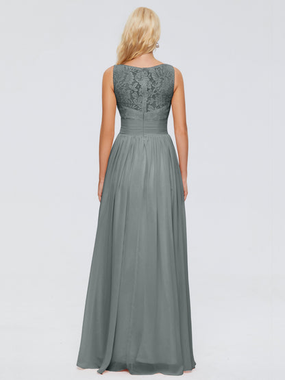 Kayla Straps Lace Chiffon Bridesmaid Dresses