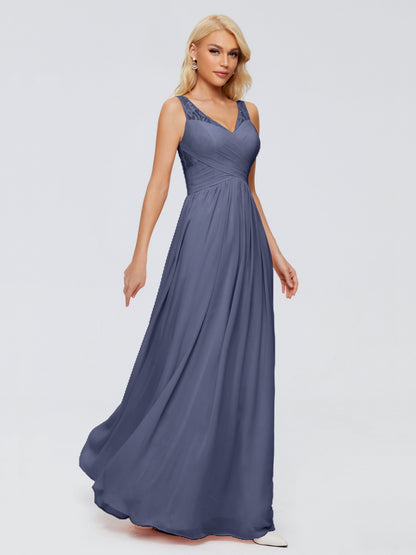 Kayla Straps Lace Chiffon Bridesmaid Dresses