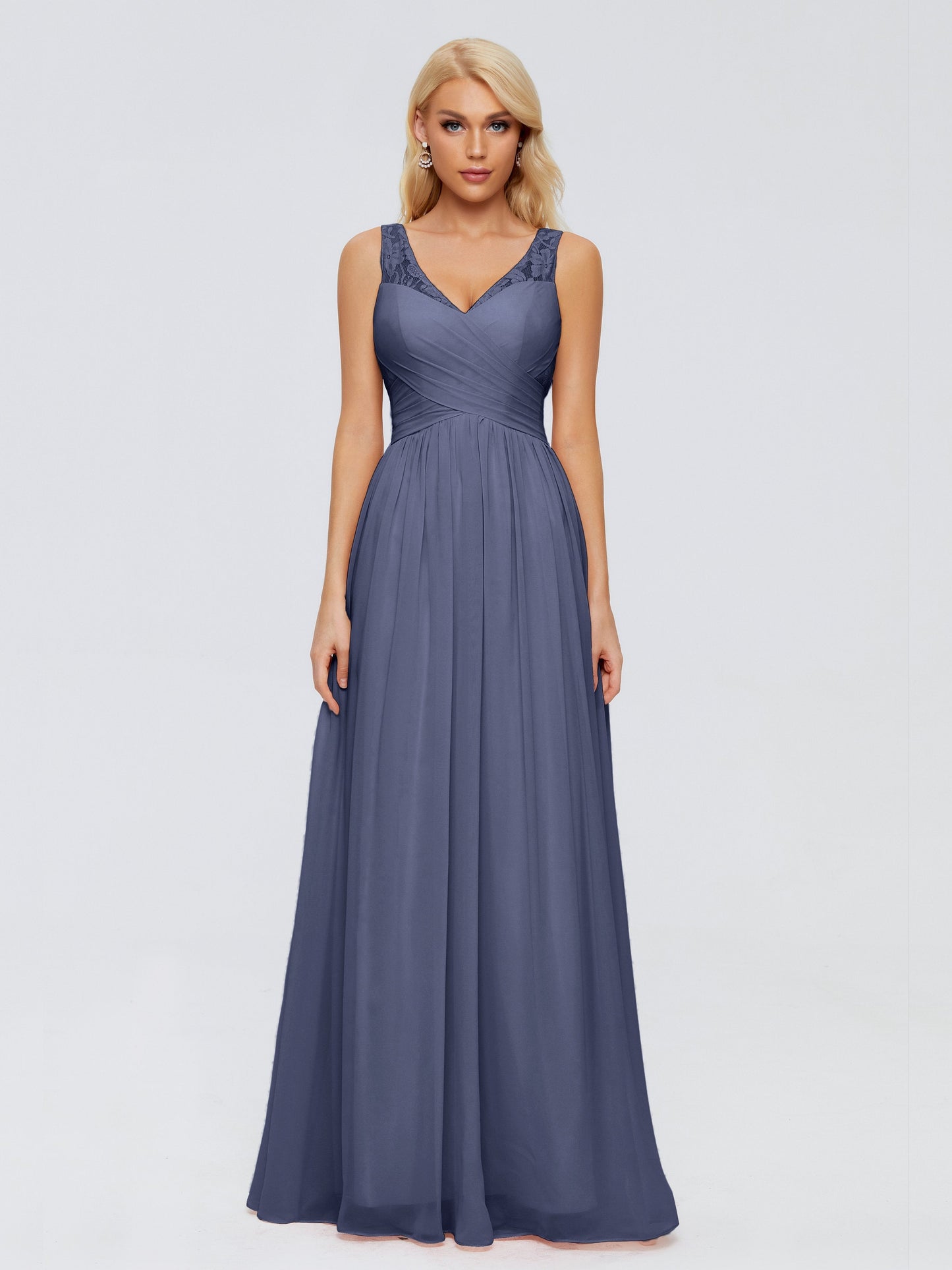 Kayla Straps Lace Chiffon Bridesmaid Dresses