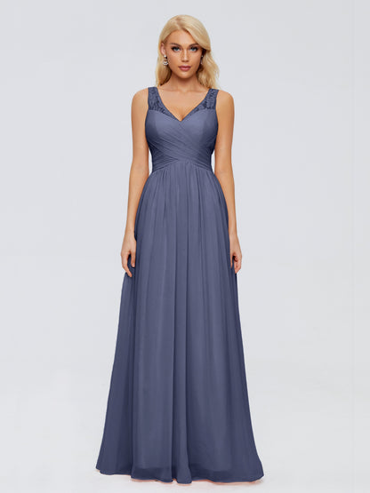 Kayla Straps Lace Chiffon Bridesmaid Dresses
