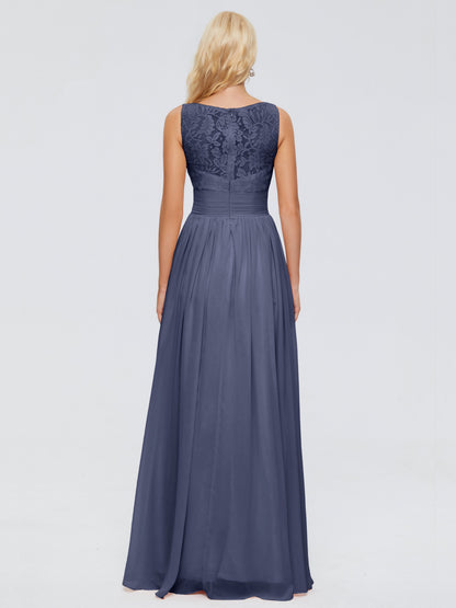 Kayla Straps Lace Chiffon Bridesmaid Dresses