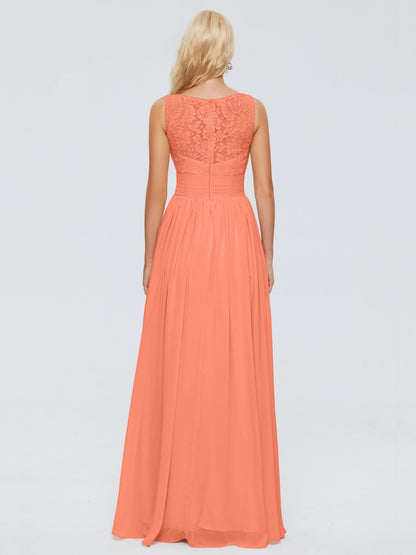 Kayla Straps Lace Chiffon Bridesmaid Dresses