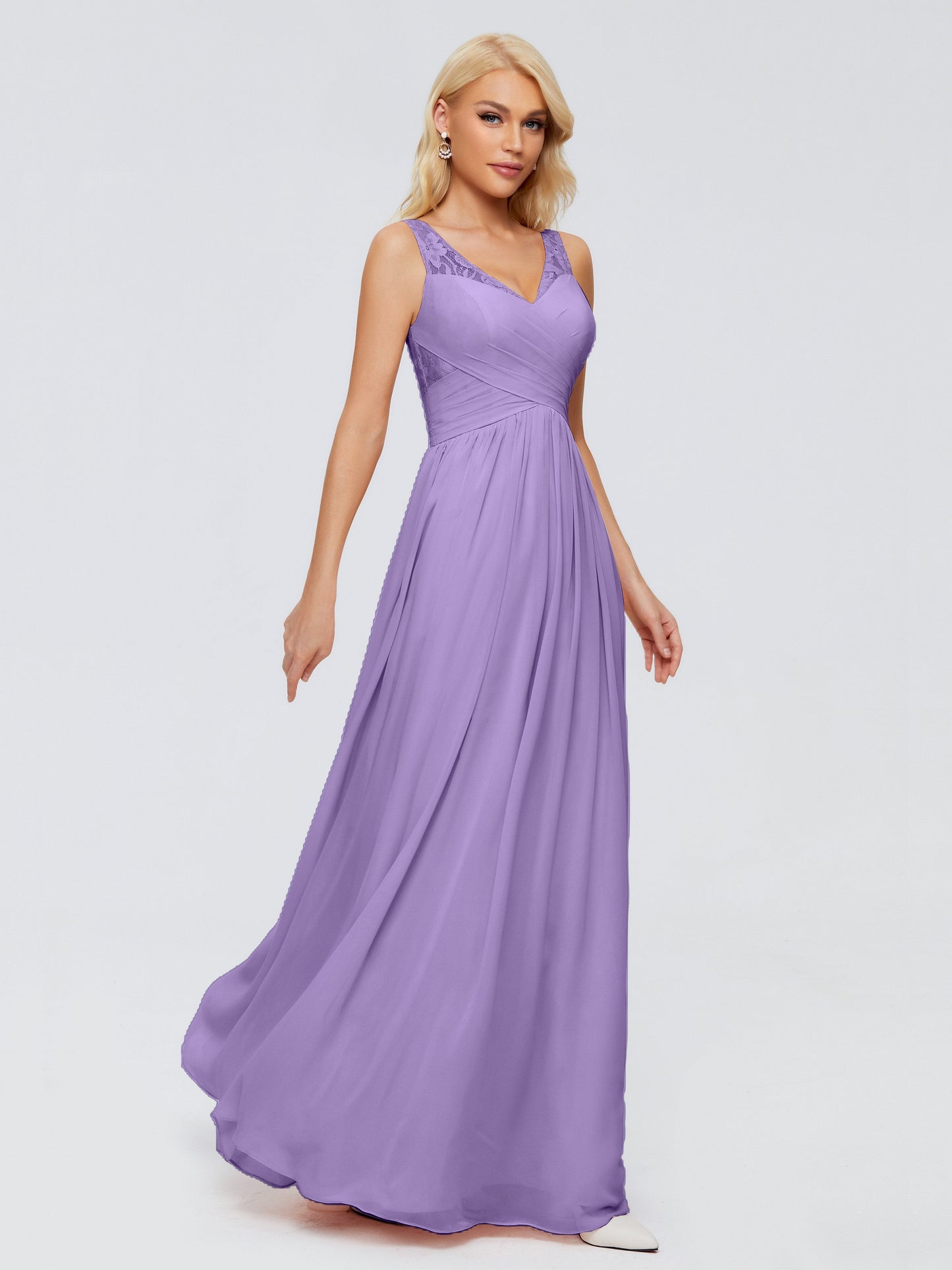 Kayla Straps Lace Chiffon Bridesmaid Dresses