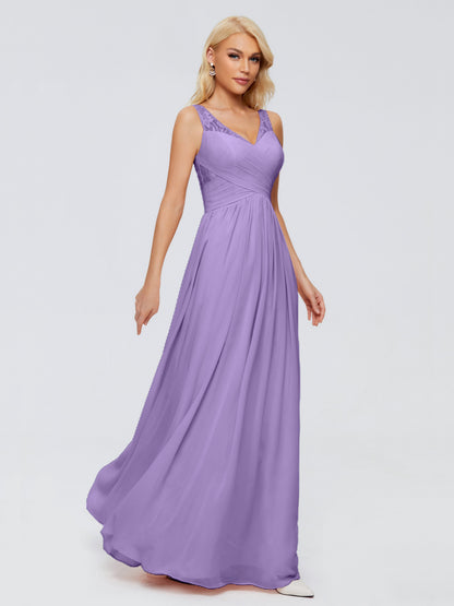 Kayla Straps Lace Chiffon Bridesmaid Dresses