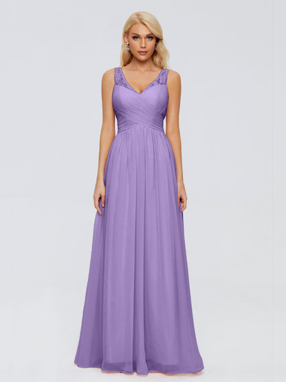Kayla Straps Lace Chiffon Bridesmaid Dresses