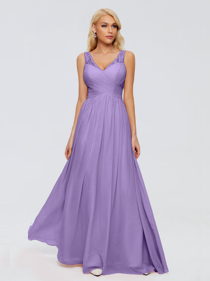 Kayla Straps Lace Chiffon Bridesmaid Dresses