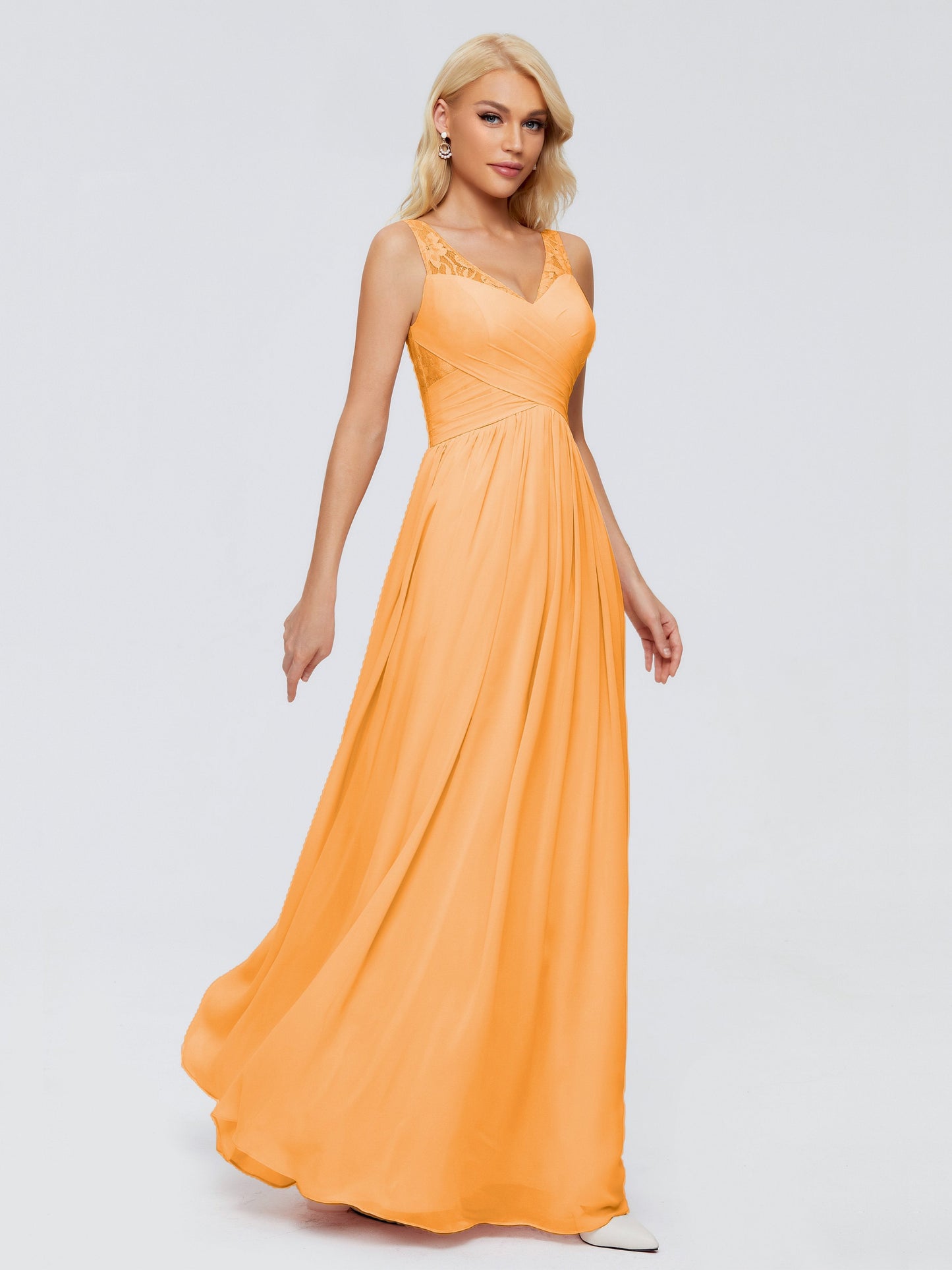 Kayla Straps Lace Chiffon Bridesmaid Dresses