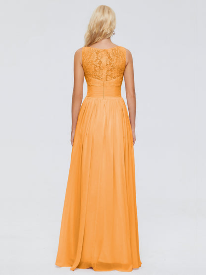 Kayla Straps Lace Chiffon Bridesmaid Dresses