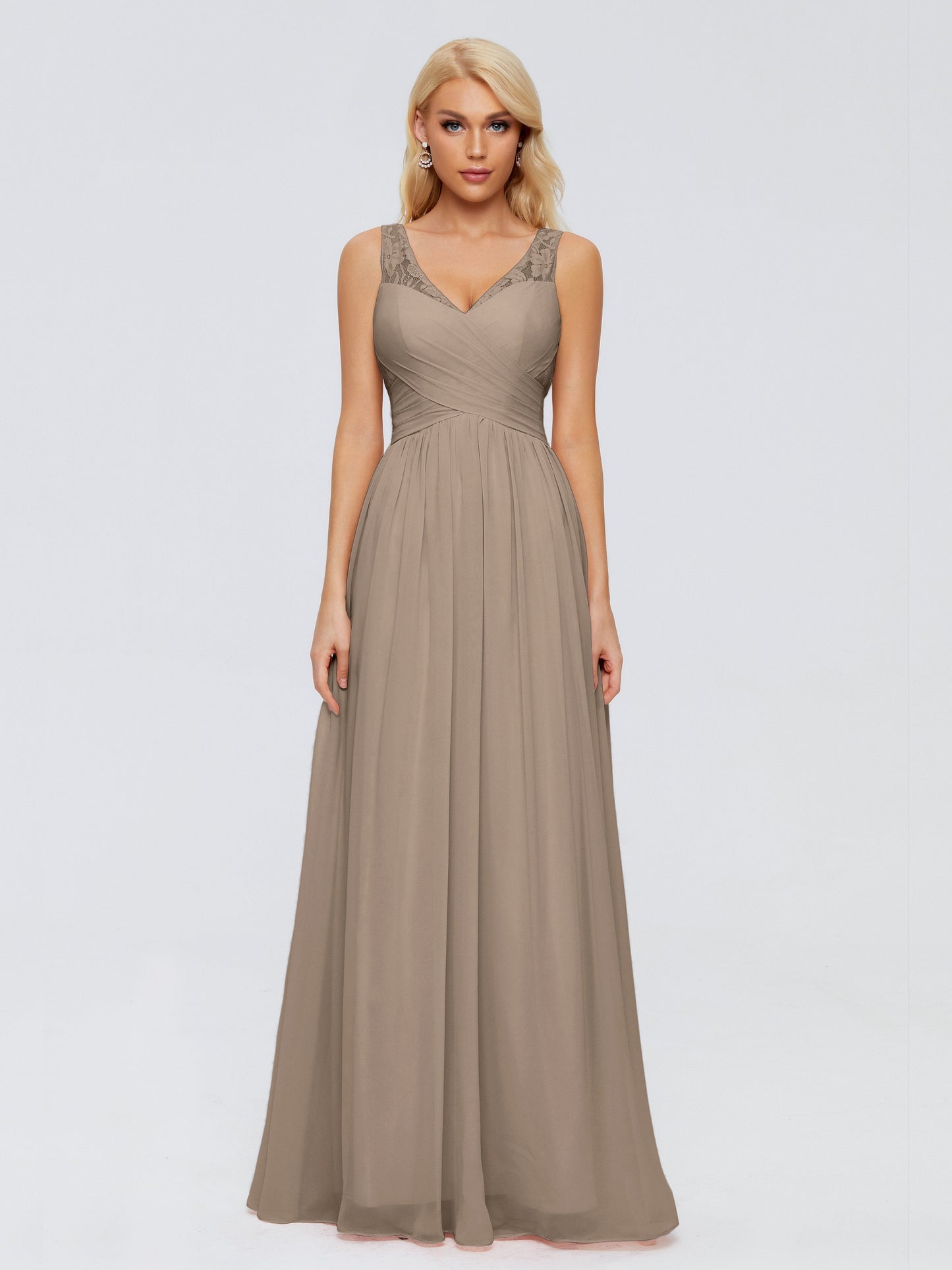 Kayla Straps Lace Chiffon Bridesmaid Dresses