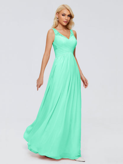 Kayla Straps Lace Chiffon Bridesmaid Dresses