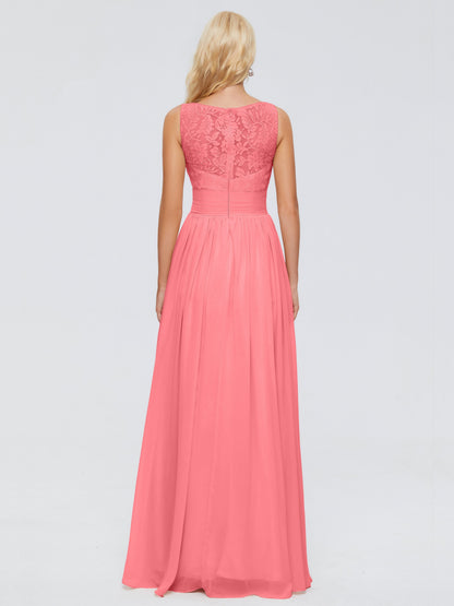 Kayla Straps Lace Chiffon Bridesmaid Dresses