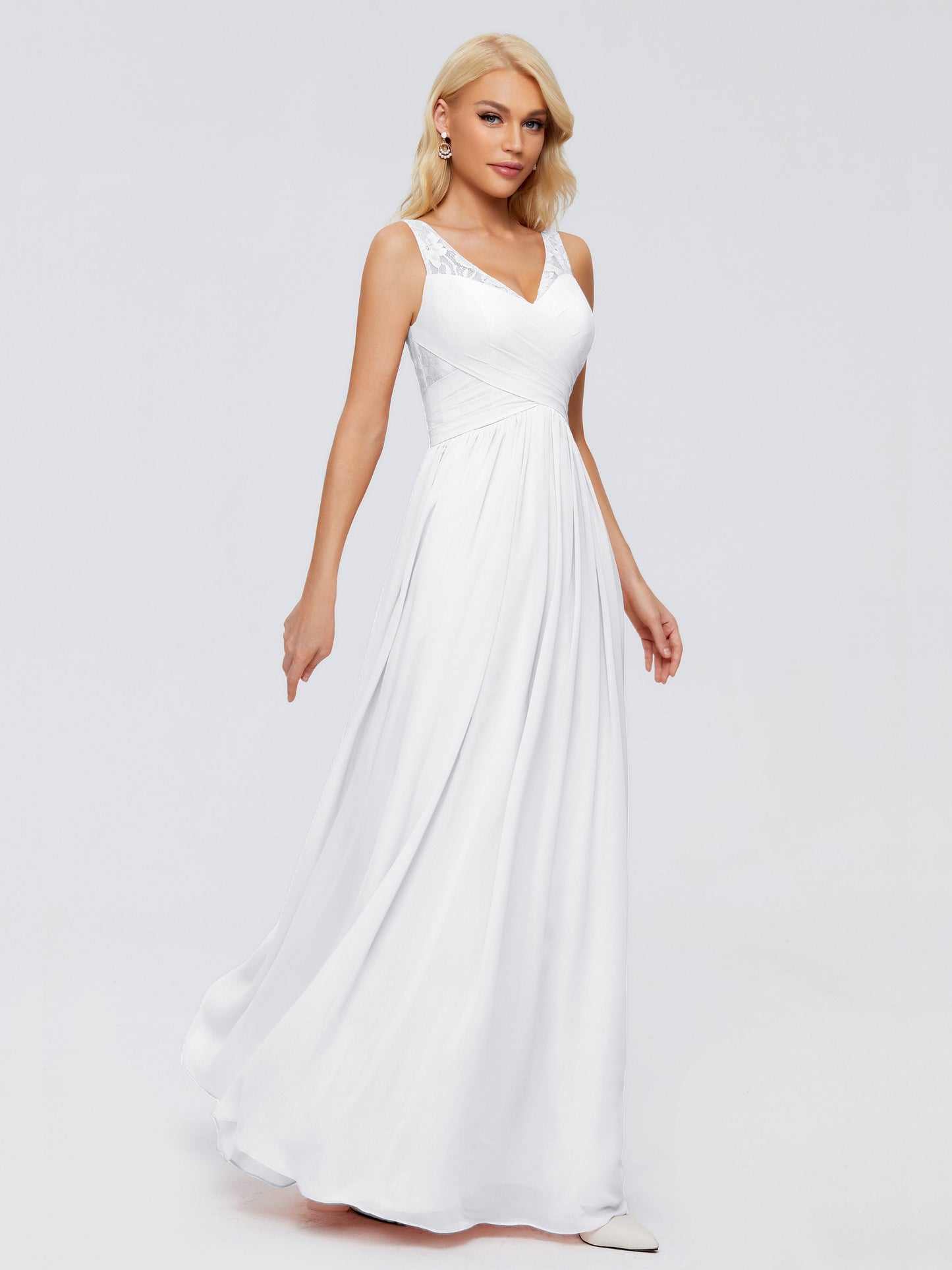 Kayla Straps Lace Chiffon Bridesmaid Dresses