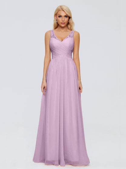 Kayla Straps Lace Chiffon Bridesmaid Dresses