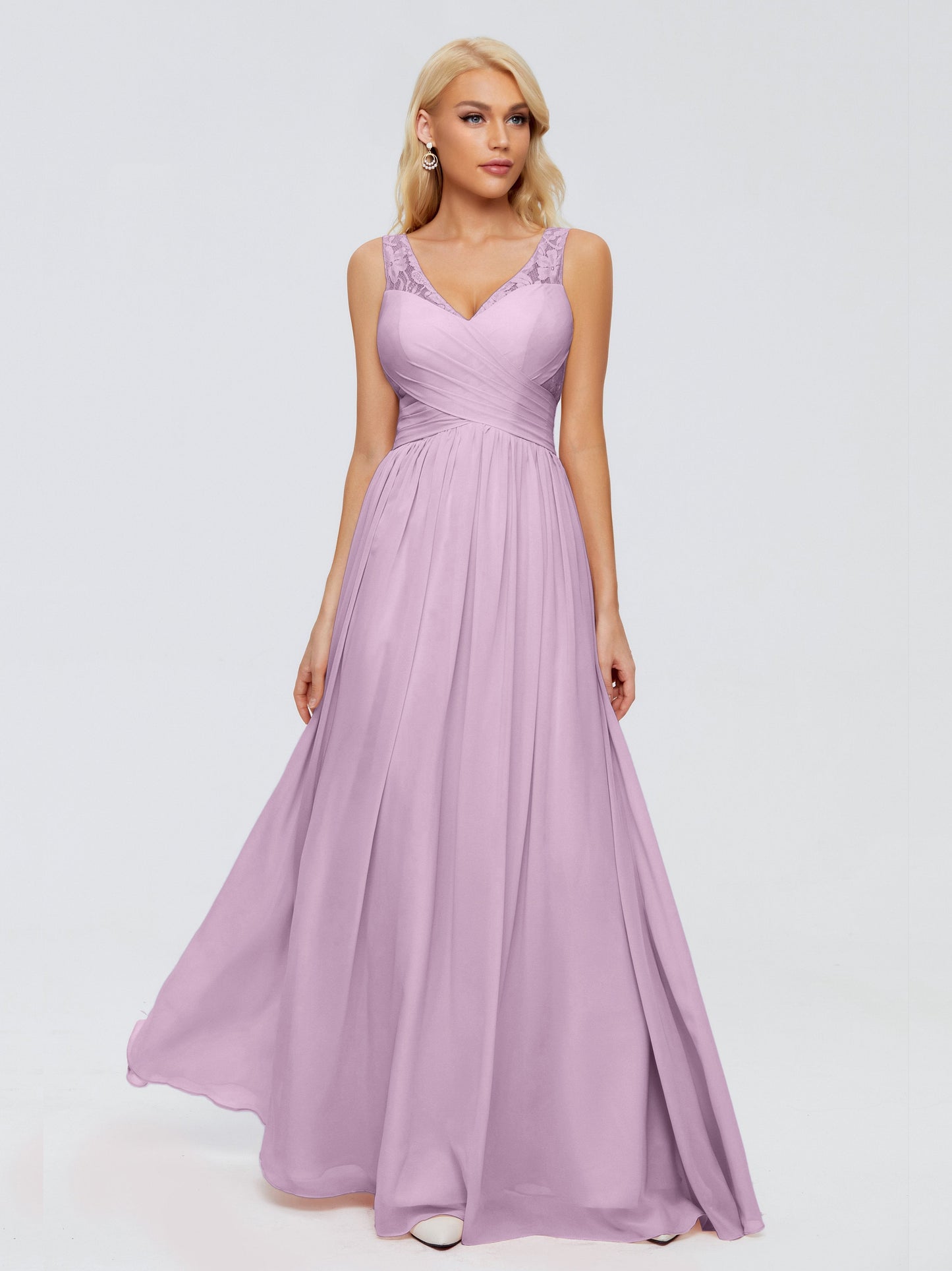Kayla Straps Lace Chiffon Bridesmaid Dresses