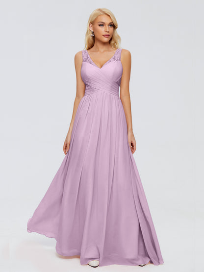 Kayla Straps Lace Chiffon Bridesmaid Dresses