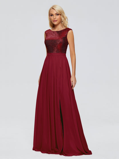 Lyla Scoop Sequins Bridesmaid Dress