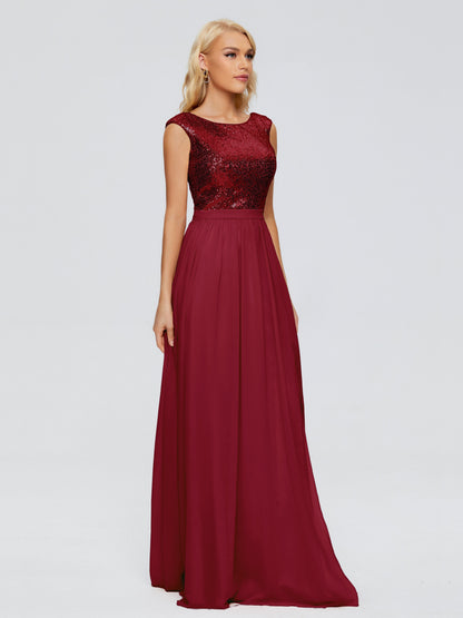 Lyla Scoop Sequins Bridesmaid Dress