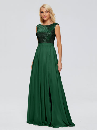 Lyla Scoop Sequins Bridesmaid Dress