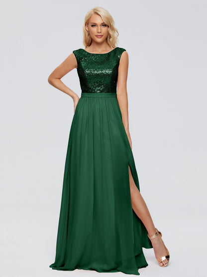 Lyla Scoop Sequins Bridesmaid Dress