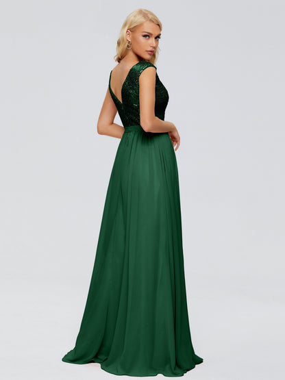 Lyla Scoop Sequins Bridesmaid Dress