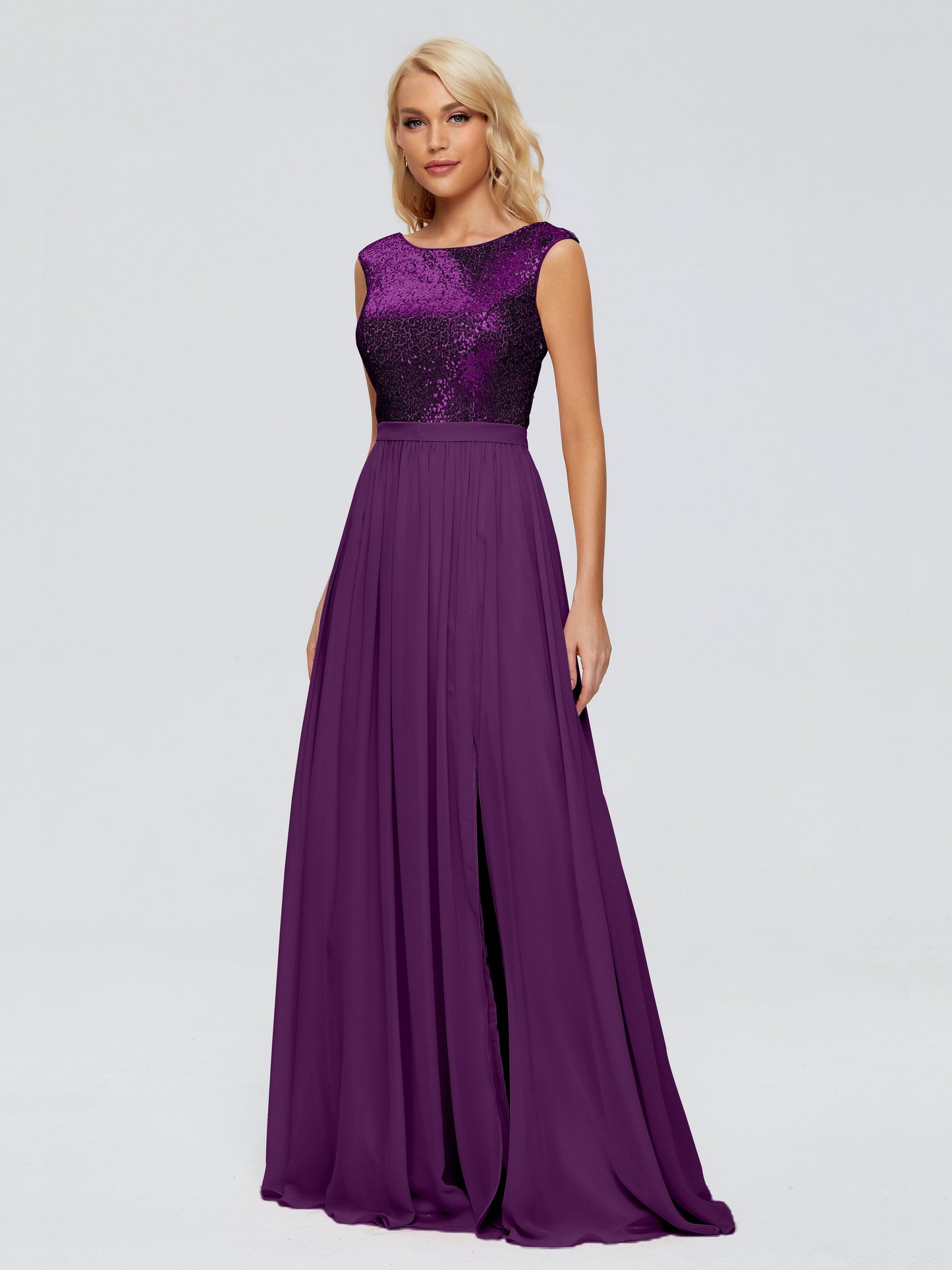 Lyla Scoop Sequins Bridesmaid Dress