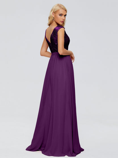 Lyla Scoop Sequins Bridesmaid Dress