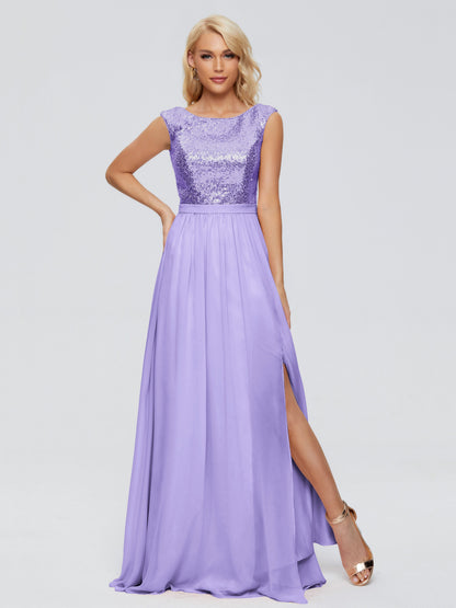 Lyla Scoop Sequins Bridesmaid Dress