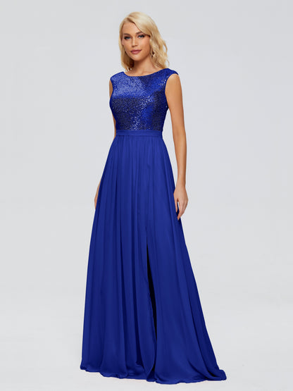 Lyla Scoop Sequins Bridesmaid Dress